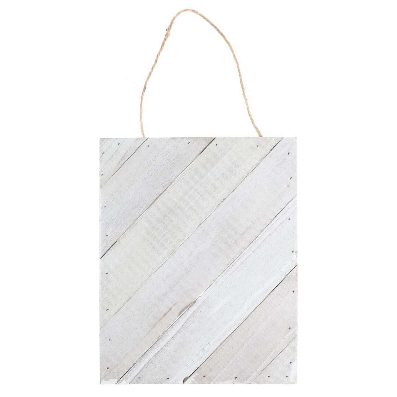 Hampton Art Plank Diagonal 8" x 10" White, Wood Plaque, Wood Sign Blank, Wood Blanks, Wooden Plaques, Blank Wood Signs for Crafts, Wooden Sign Blank, Wood Planks for Crafts